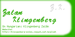 zalan klingenberg business card